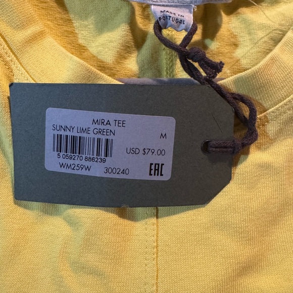 All Saints Mira Tee in Color Sunny Lime Green Size M - Picture 2 of 5